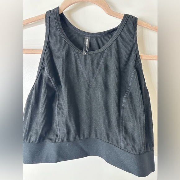 Lightly Lined Cotton Rib High Neck Bralette - Picture 5 of 5